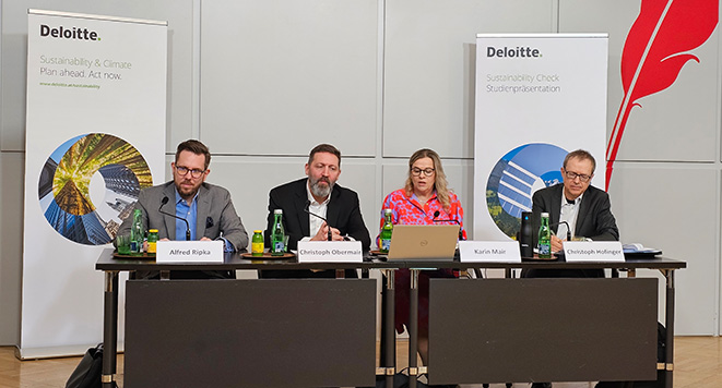 Deloitte-Pressekonferenz Sustainability Check 2024 (Bild: VJ)