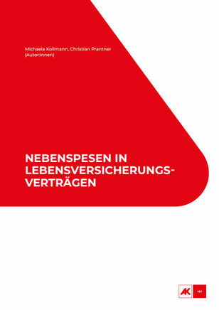 Neue Analyse der AK Wien zu Nebenspesen bei Lebensversicherungen (Cover; Quelle: AK Wien)