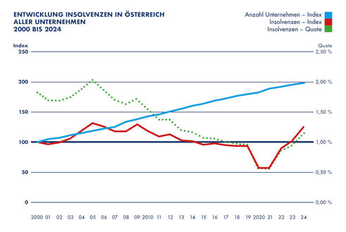 Insolvenzentwicklung seit 2000 (Bild: A.C.I.C.)