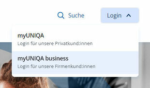 Login myUniqa business (Bild: VJ/Screenshot)