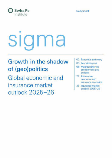 Prämenprognosen für 2024, 2025 und 2026 im neuen Sigma-Report (Cover; Quelle: Swiss Re Instiute)