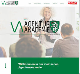 Website der Agenturakademie (Screenshot)